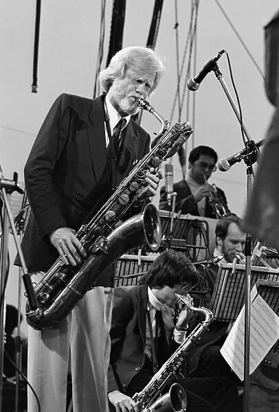 Gerry Mulligan, Capital Jazz Festival, Knebworth Park, Stevenage, 1982. Artist: Brian O Connor