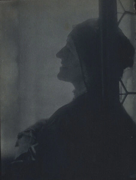 Gertrude Ka¨sebier, head-and-shoulders profile portrait, facing left, 1905. Creator: Adolph de Meyer