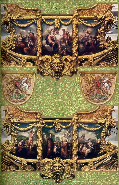 Giovanni Ciprianis painted panels on the Gold State Coach, 1762, (1937)