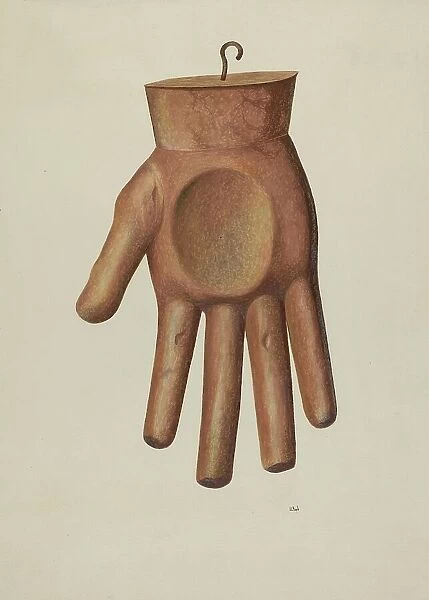 Glove Shop Sign, c. 1938. Creator: Joseph L. Boyd