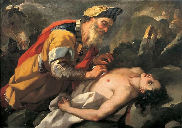 The Good Samaritan, ca 1705. Creator: Malinconico, Nicola (Nicolo) (1663-1726)