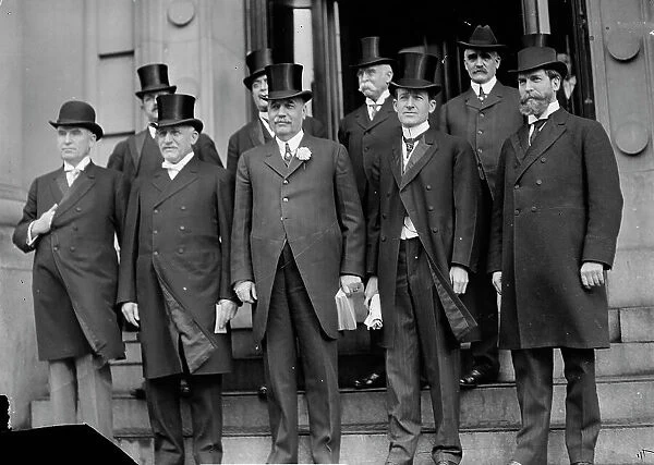 Governors of States - Front, Governor Eugene Noble Foss of Massachusetts; Judson Harmon... 1912. Creator: Harris & Ewing. Governors of States - Front, Governor Eugene Noble Foss of Massachusetts; Judson Harmon... 1912. Creator: Harris & Ewing