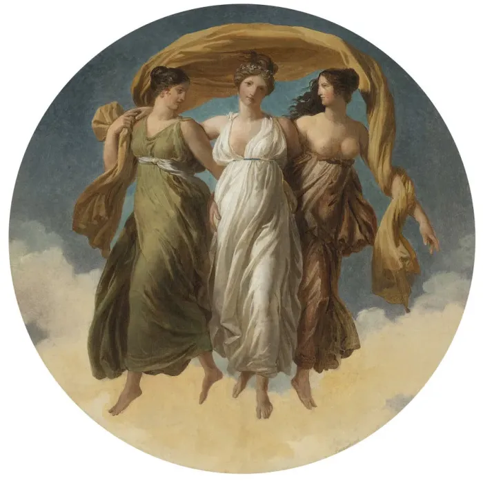 Framed Print : The Three Graces Print, Private Collection Framed Print : The Three Graces Print, Private Collection