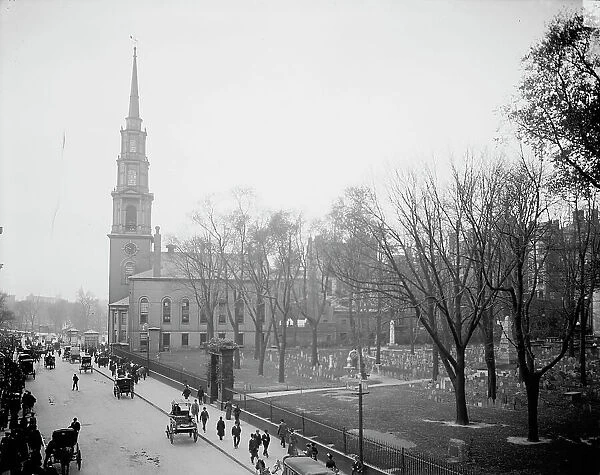 Granary and Park Street Church, Boston, Mass. c1904. Creator: Unknown
