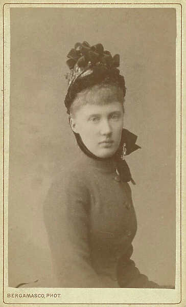 Grand Duchess Serge, Elizabeth of Hesse, half-length portrait, facing front, between 1870 and 1880. Creator: Unknown