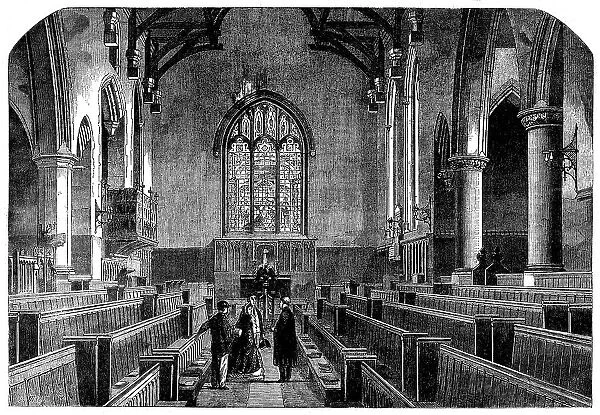 The Great Schools of England, the Chapel at Rugby School, 1862. Creator: Unknown