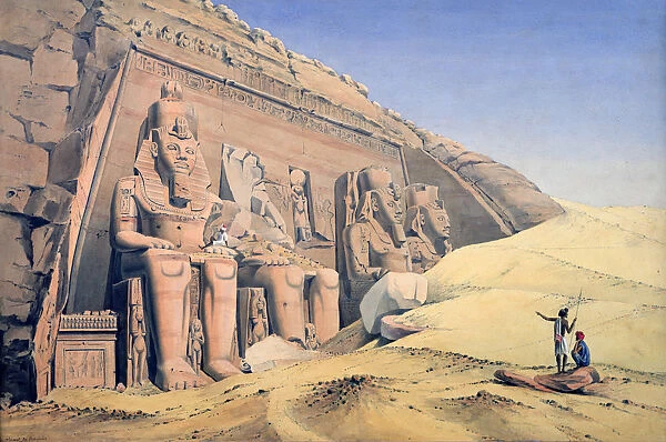 Great Temple of Ramesses II, Abu Simbel, 1846. Artist: Louis M. A. Linant de Bellefonds
