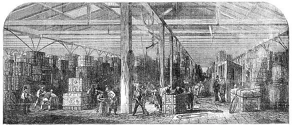 The Great Tobacco Warehouse, at the London Docks, 1856. Creator: Unknown