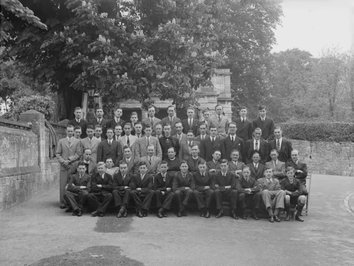 Framed Print : Group Portrait Print of Young Men, c1935