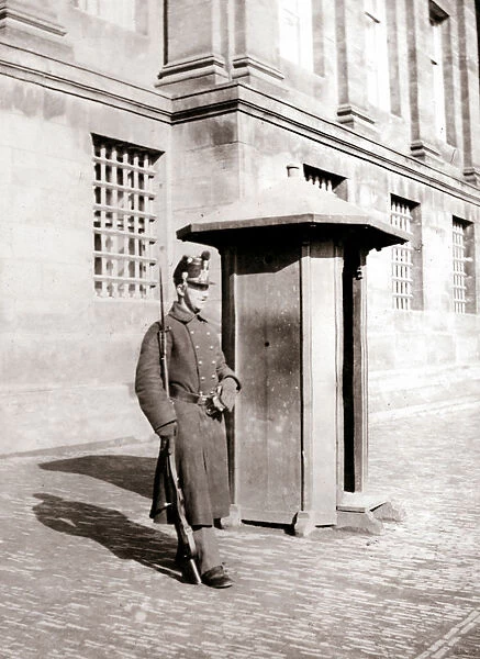 Guard, Brussels, 1898. Artist: James Batkin