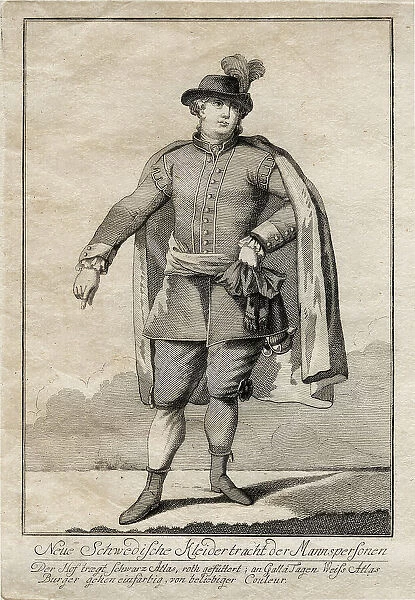 Gustaf III's national costume, 1780. Creator: Unknown