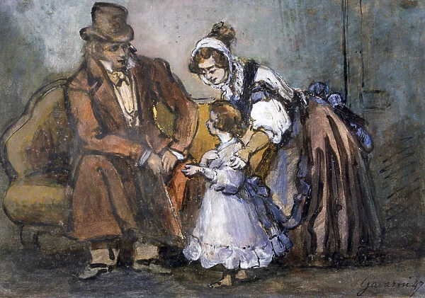The Happy Family, 1847. Artist: Paul Gavarni