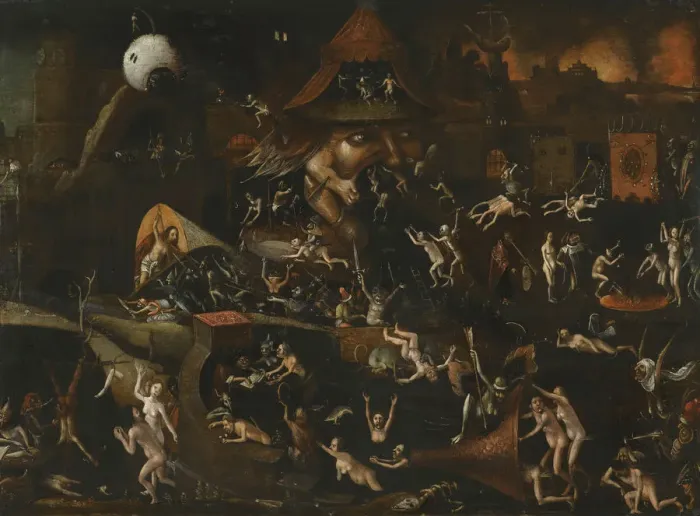 Framed Print : The Harrowing of Hell Print - Private Collection Framed Print : The Harrowing of Hell Print - Private Collection