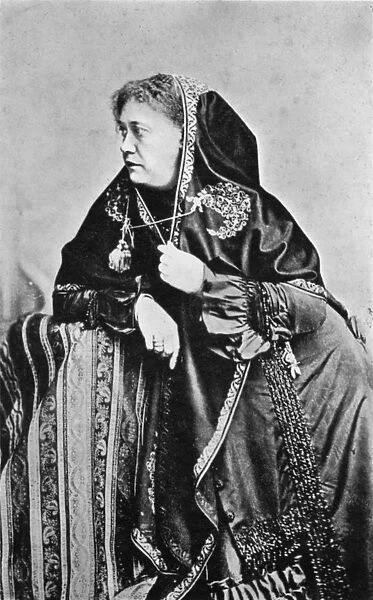 Helena Petrovna Blavatsky, Russian-born American theosophist, 1875