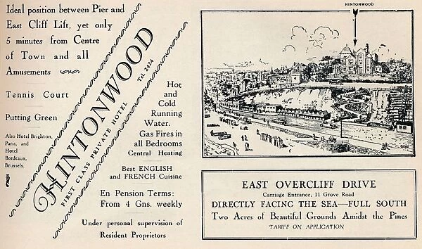 Hintonwood - First Class Private Hotel, 1929