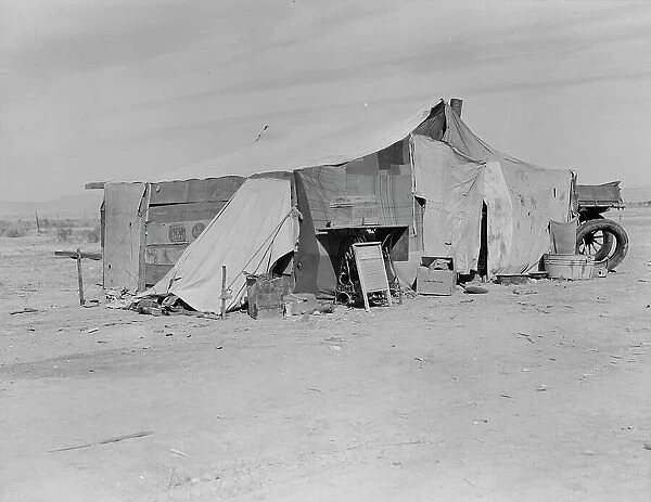 Home of a dust bowl refugee in California, Imperial County, California, 1937. Creator: Dorothea Lange