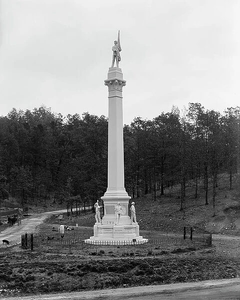 Hooker's Road and Iowa Monument, Rossville, Ga. c1907. Creator: Unknown