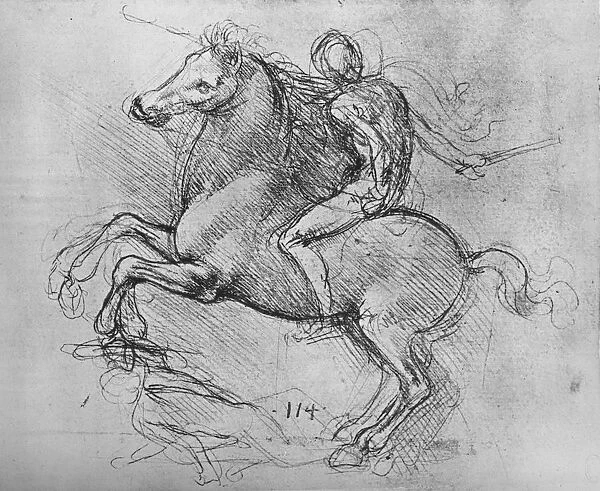 A Horseman Trampling on a Fallen Foe, c1480 (1945). Artist: Leonardo da Vinci