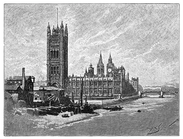 The Houses of Parliament, London, 1900