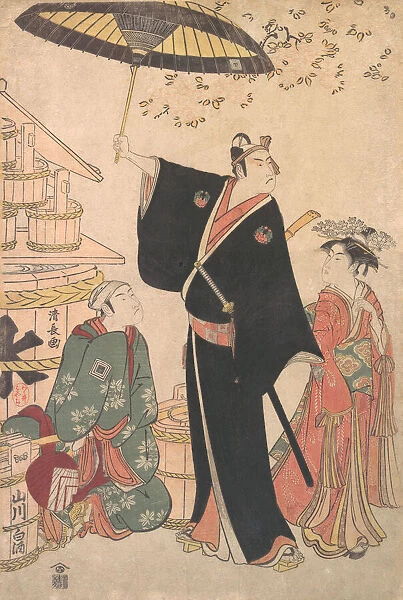 Ichikawa Yaozo III in the Role of Sukeroku from the Play 'Yukari no Edo-sakura'