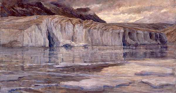 The icy water of Lake Marjelen, c. 1908