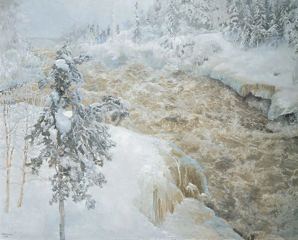 Imatra in wintertime (Imatra talvella), 1893