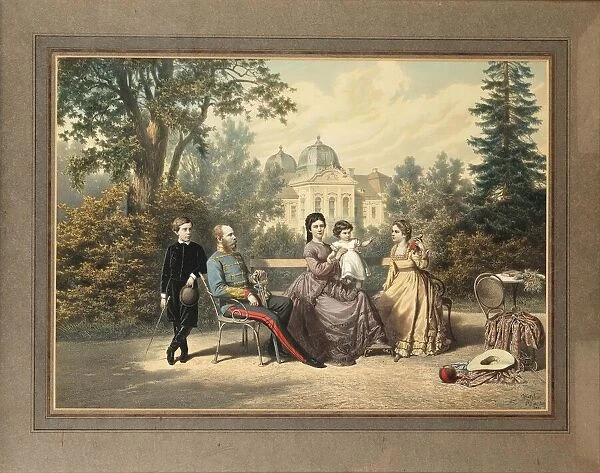 The Imperial Family in Godollo, 1871. Creator: Katzler, Vinzenz (1823-1882)