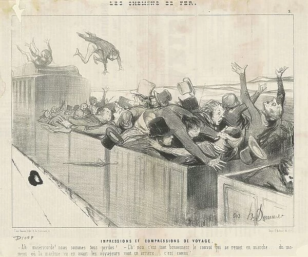 Impressions et compressions de voyage, 19th century. Creator: Honore Daumier