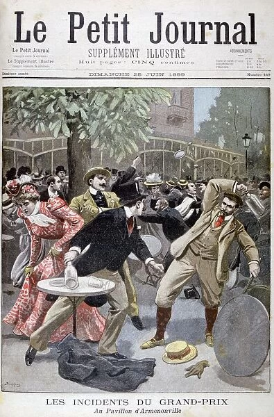 Incident at the Grand-Prix, Pavillion d Armenonville, France, 1899. Artist: Eugene Damblans