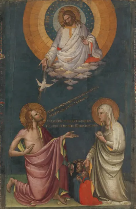 Framed Print : The Intercession of Christ and the Virgin Print, before 1402 Framed Print : The Intercession of Christ and the Virgin Print, before 1402