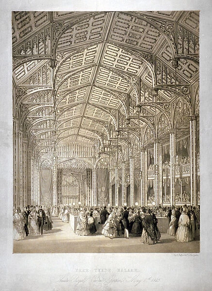 Interior of the Covent Garden Theartre, Bow Street, Westminster, London, 1845. Artist