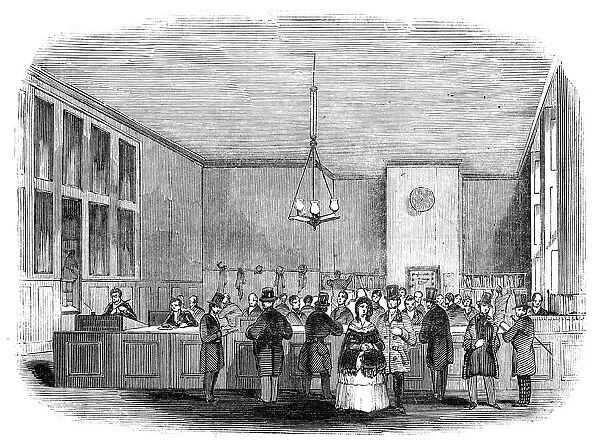 Interior of Rogers Bank, Clement s-Lane, 1844. Creator: Unknown