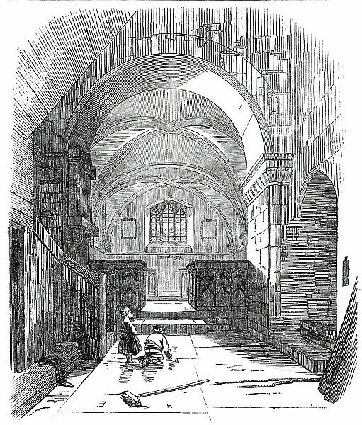 Interior of Upton Church, Bucks. 1850. Creator: Unknown