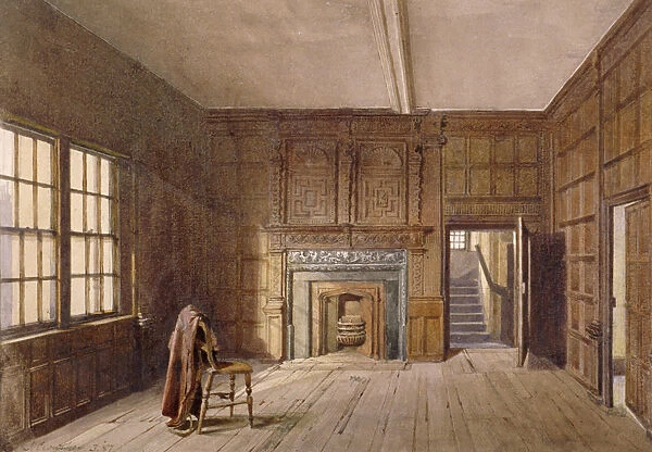 Interior view of Sir John Spencers room in Canonbury House, Islington, London, 1887