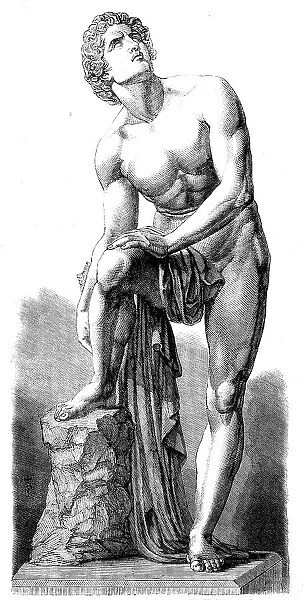 The International Exhibition: 'The Wounded Achilles', a plaster statue, by Carl Cauer, 1862. Creator: Unknown. The International Exhibition: 'The Wounded Achilles', a plaster statue, by Carl Cauer, 1862. Creator: Unknown