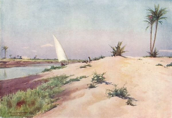 On the Ismailia Canal, near Tel-El-Kebir, c1880, (1904). Artist: Robert George Talbot Kelly