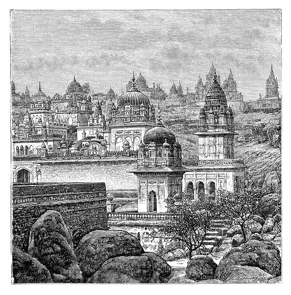 Jaina temples, Junagadh, Gujarat, India, 1895