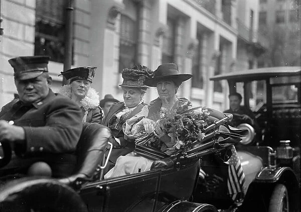 Jeannette Rankin, (right), 1917. Creator: Harris & Ewing. Jeannette Rankin, (right), 1917. Creator: Harris & Ewing
