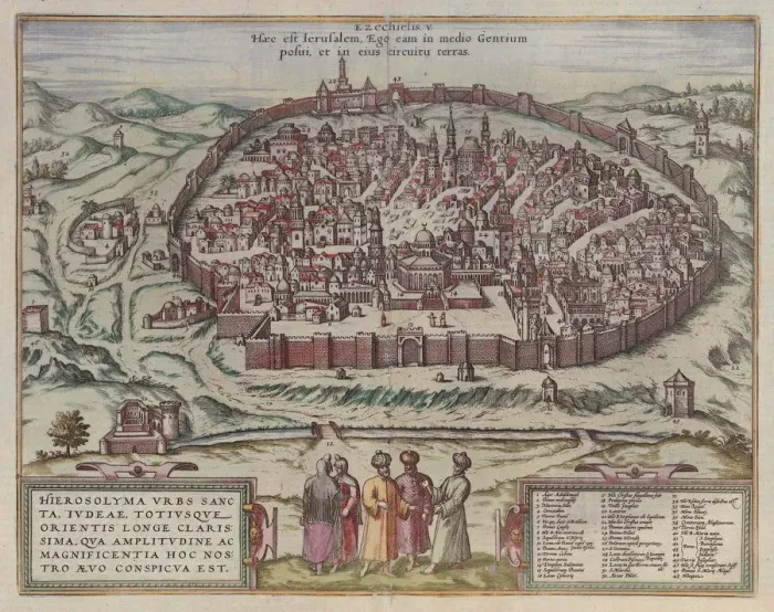 Framed Print : A 17th-century Print of Jerusalem Framed Print : A 17th-century Print of Jerusalem