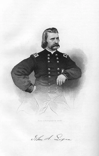 John Alexander Logan, Union soldier and politician, 1862-1867. Artist: J Rogers