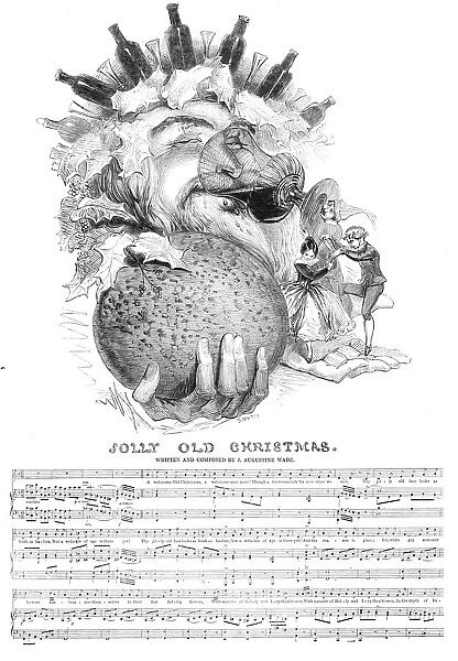 Jolly Old Christmas, 1844. Creator: Smyth