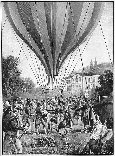 Joseph Louis Gay-Lussac making a balloon ascent from Paris, 14 September 1804 (1910)