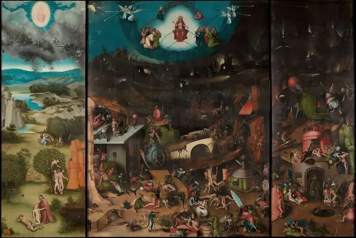 Framed Print : Print of The Last Judgment Winged Altar after Hieronymus Bosch