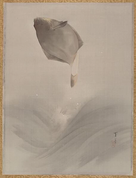 Jumping fish, ca. 1887. Creator: Watanabe Seitei