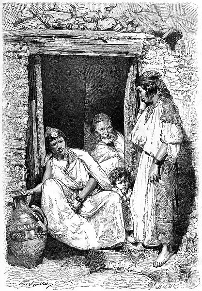 Kabyle family group, Algeria, c1890