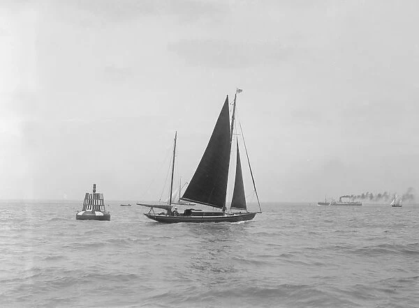 The ketch The Nun under sail, 1922. Creator: Kirk & Sons of Cowes