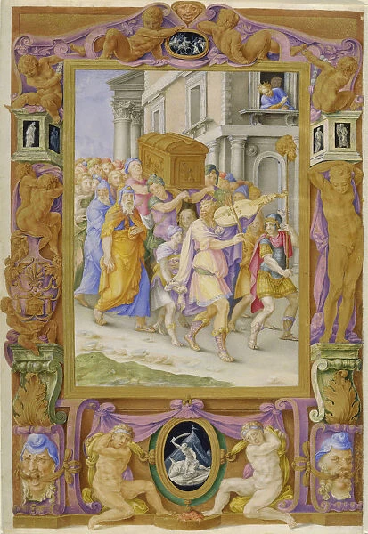 King David dancing before the Ark of the Covenant, c. 1540