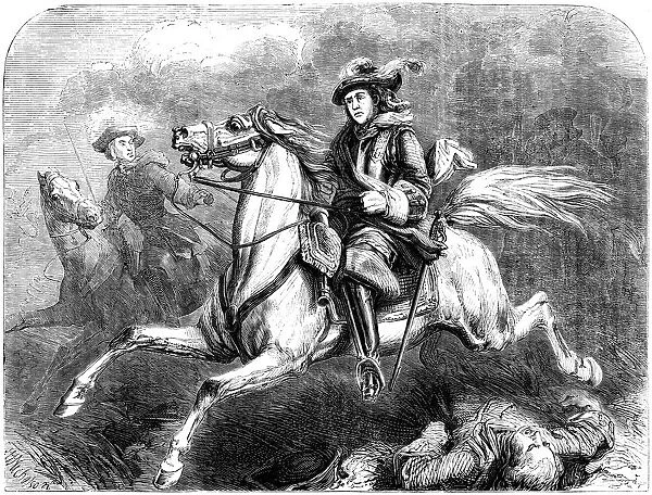 King George II at the battle of Dettingen, 1743