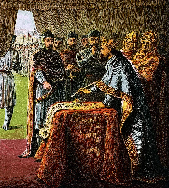 King John And The Magna Carta, 1215, (c1850)