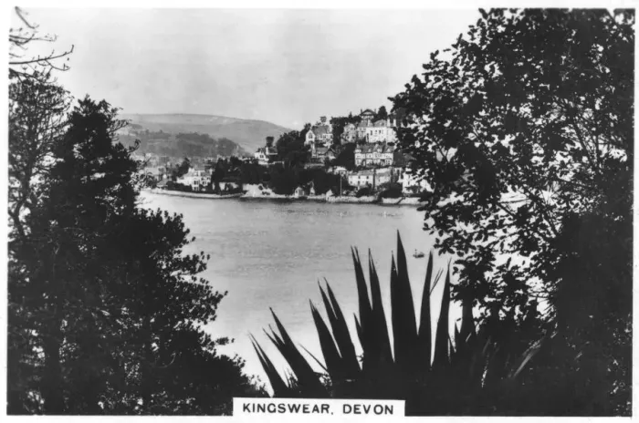 Framed Print : Kingswear Print, Devon Landscape, 1936 Cigarette Card Framed Print : Kingswear Print, Devon Landscape, 1936 Cigarette Card